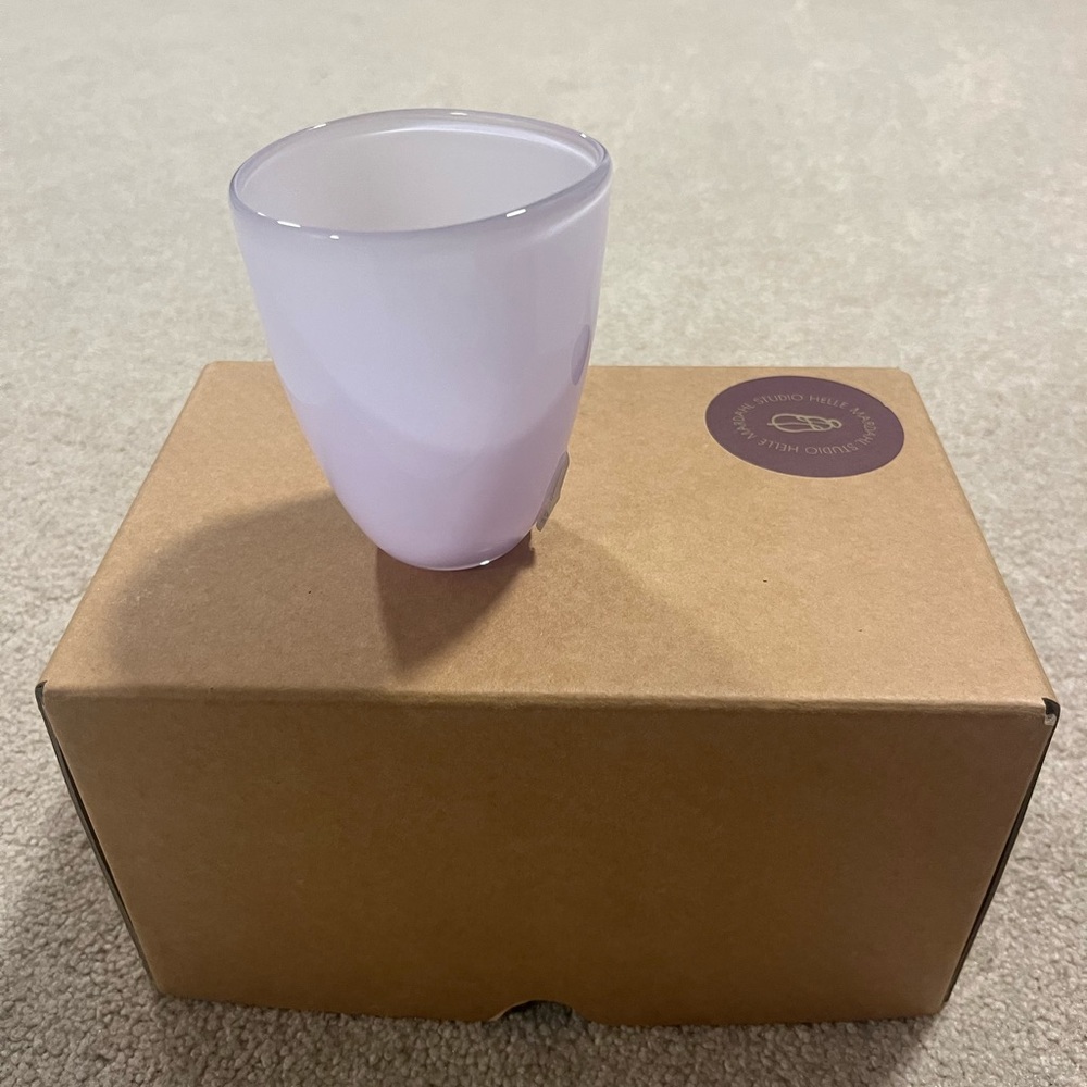 HELLE MARDAHL Bon Bon Water Cup Brand New Retail $238 100% Glass Made in Denmark